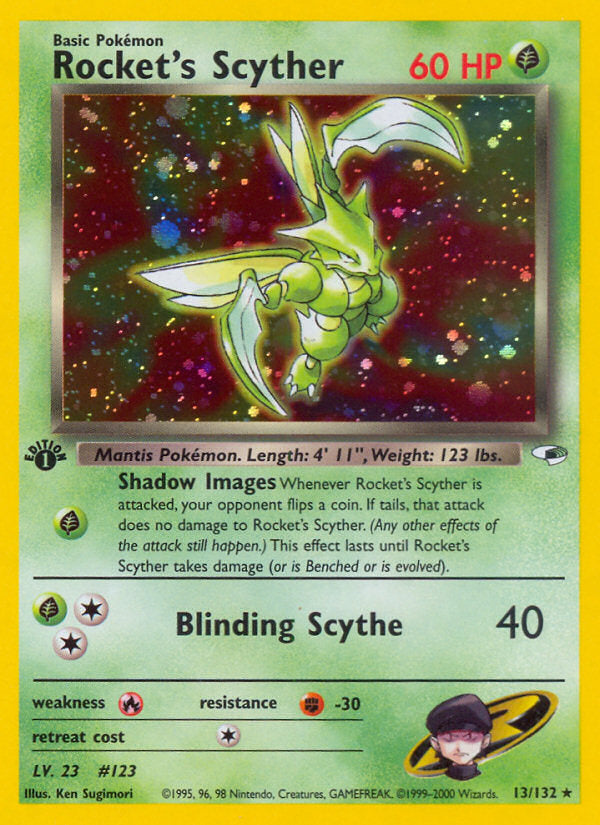 Gym Heroes Holo Rocket's Scyther #13/132 first edition